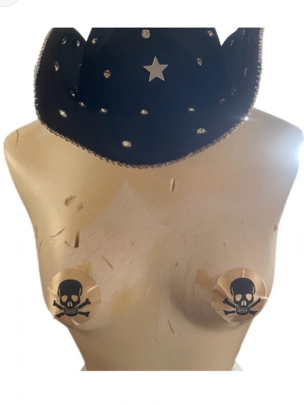 Black Star Studded Cowgirl Hat with